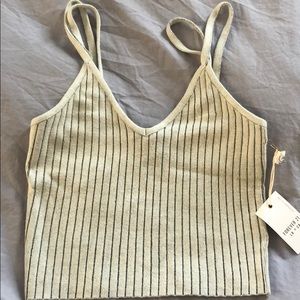 FOREVER 21 GREY CROPPED TANK TOP